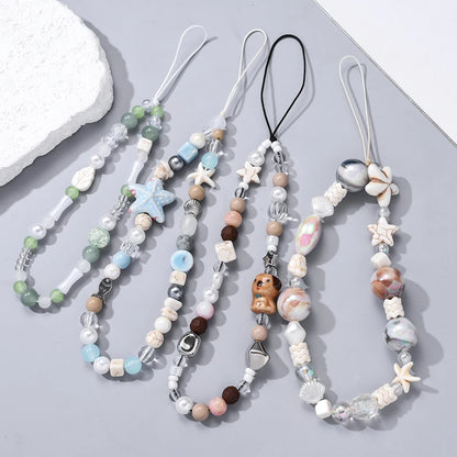 Fashion Ceramic Acrylic Beaded Mobile Phone Case Chain Mobile Phone Lanyard Accessories Mobile Phone Strap1