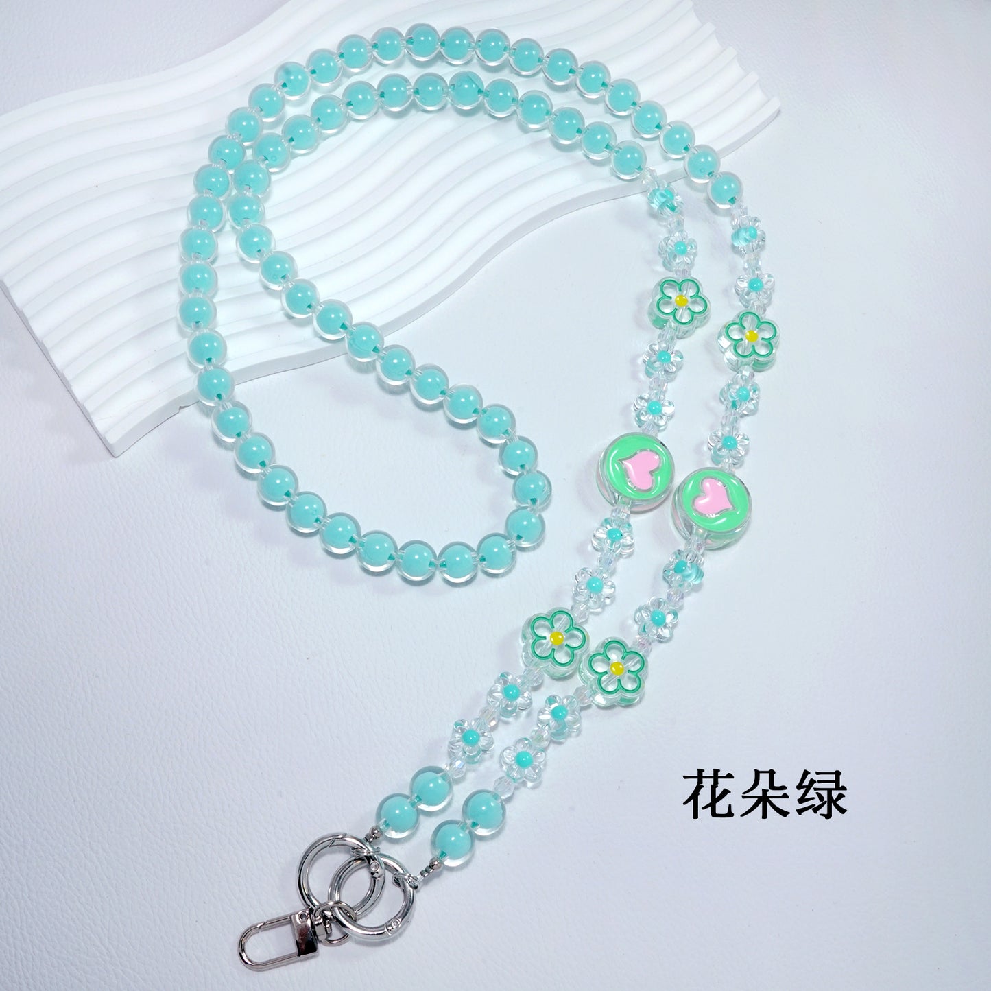 Green-Flower-Crystal-Beads-Mobile-Phone-Crossbody-Strap 