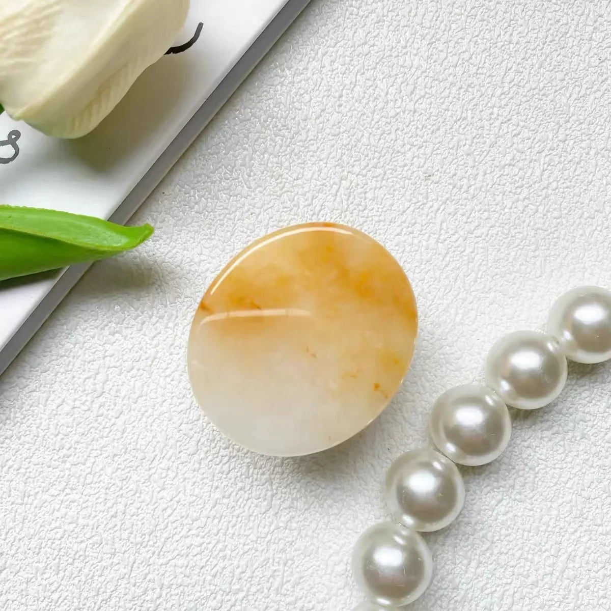 Natural stone shaped mobile phone finger grip holder 13