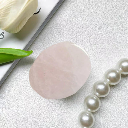 Natural stone shaped mobile phone finger grip holder 4