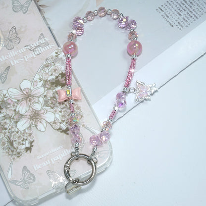 Pink Butterfly Crystal Bracelet